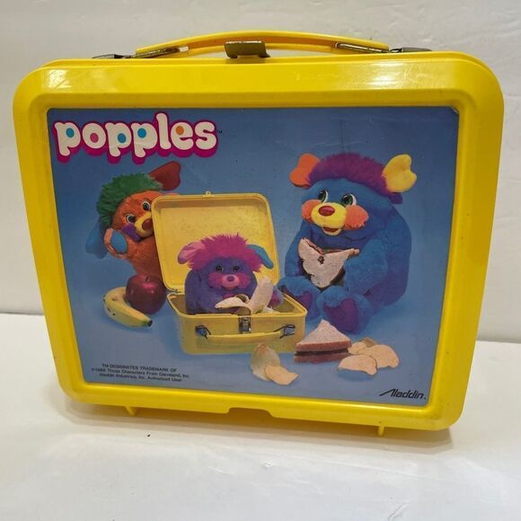 VINTAGE 1986 POPPLES PLASTIC LUNCH BOX WITH THERMOS - Picture 1 of 15